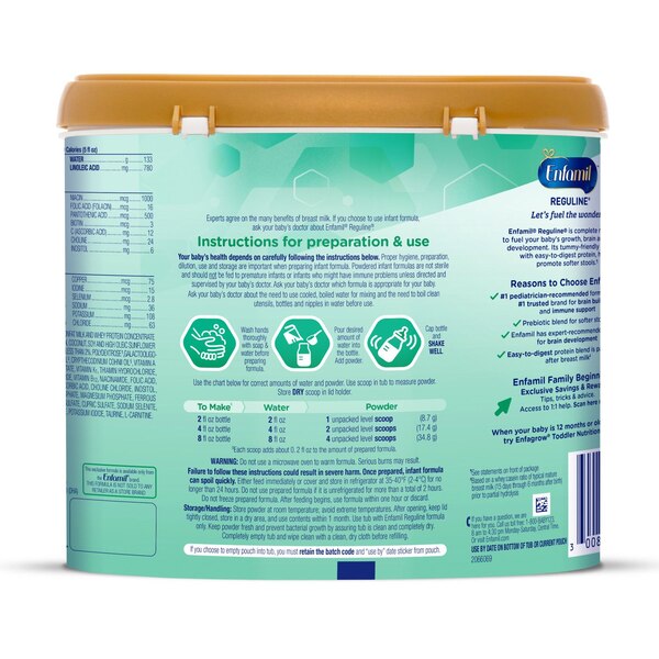 Enfamil Reguline Infant Formula with Iron, 19.5 OZ