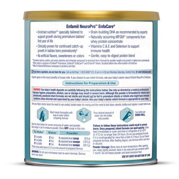 Enfamil Enfacare Infant Formula Powder, 13.6 OZ