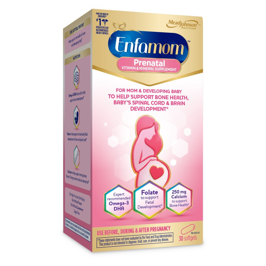 Enfamom Prenatal Vitamin & Mineral Supplement Softgels for Women, 30 CT