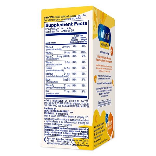 Enfamil Poly-Vi-Sol Multivitamin & Iron Drops, 1.7 FL OZ