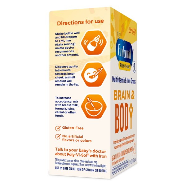 Enfamil Poly-Vi-Sol Multivitamin & Iron Drops, 1.7 FL OZ