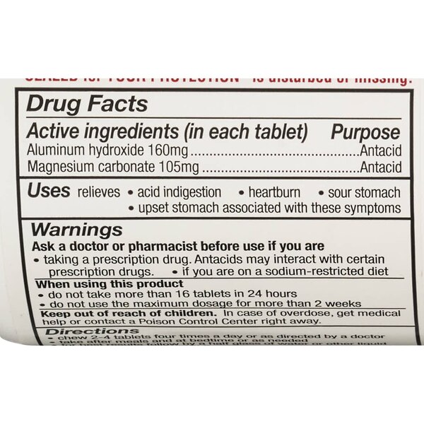 Gaviscon Extra Strength Antacid Chewable Tablets, 100 CT