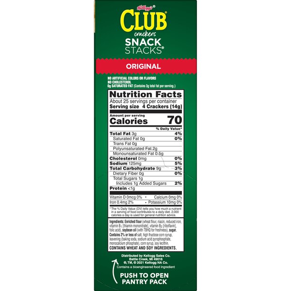 Club Original Crackers Snack Stacks, 12.5 oz