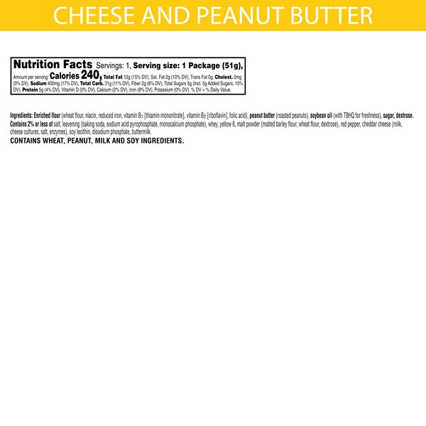 Keebler Cheese & Peanut Butter Sandwich Crackers, 1.8 oz