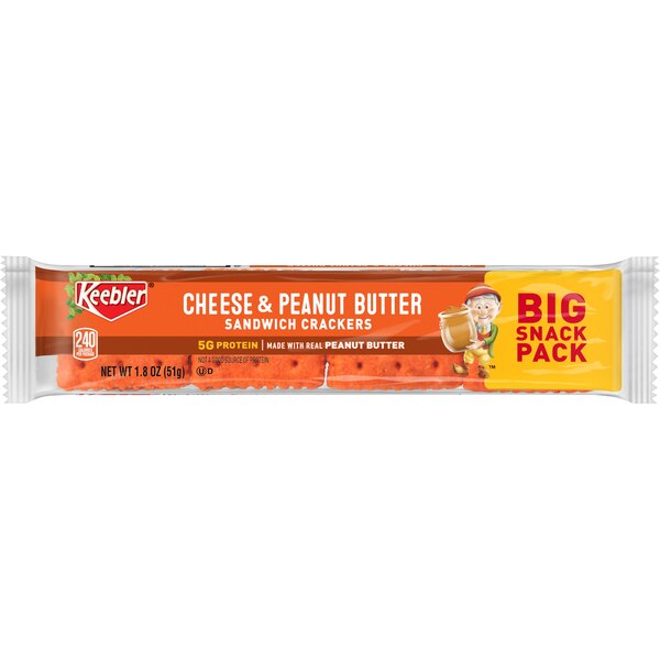 Keebler Cheese & Peanut Butter Sandwich Crackers, 1.8 oz