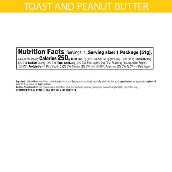 Keebler Toast & Peanut Butter Sandwich Crackers, 1.8 oz