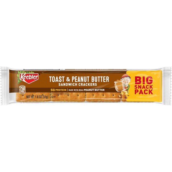 Keebler Toast & Peanut Butter Sandwich Crackers, 1.8 oz
