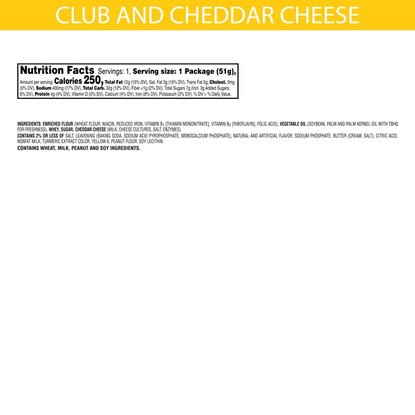 Keebler Club & Cheddar Sandwich Crackers, 1.8 oz