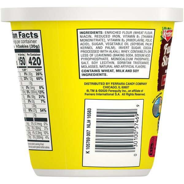 Keebler Mini Fudge Stripes Cookies Cup, 3 oz