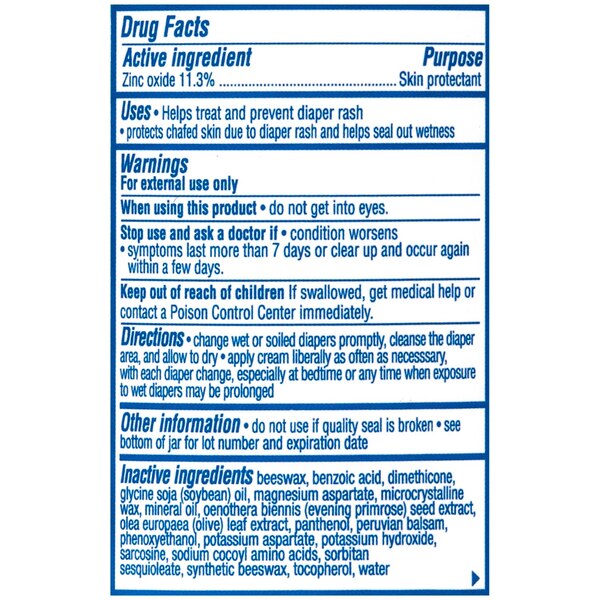 Balmex Diaper Rash Cream Zinc Oxide 11.3%