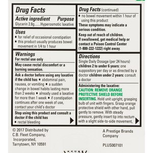 Pedia Lax Liquid Glycerin Suppositories, 6 CT, - CVS Pharmacy