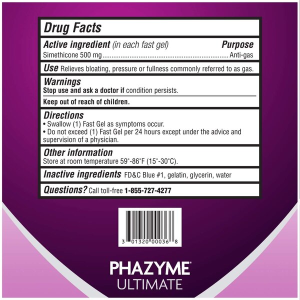 Phazyme Ultimate 500mg Anti-Gas Fast Gels