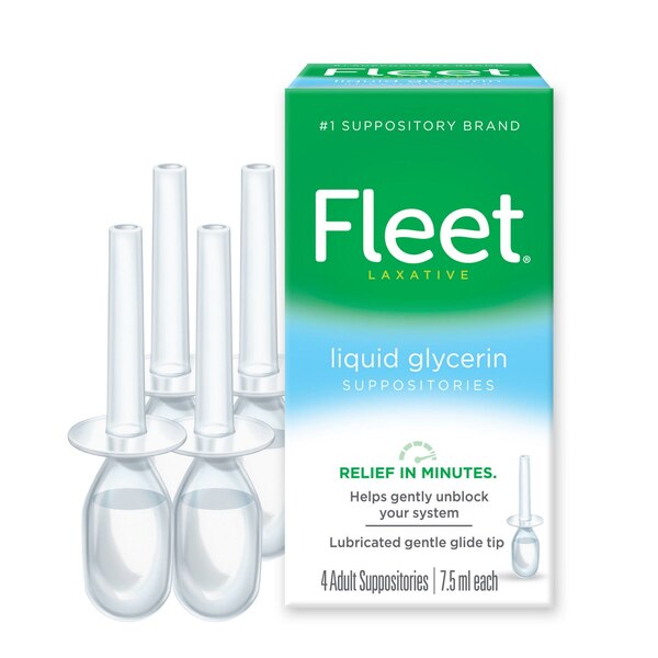 Fleet Laxative Liquid Glycerin Suppositories, 4 CT