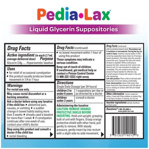 Pedia-Lax Liquid Glycerin Suppositories for Kids