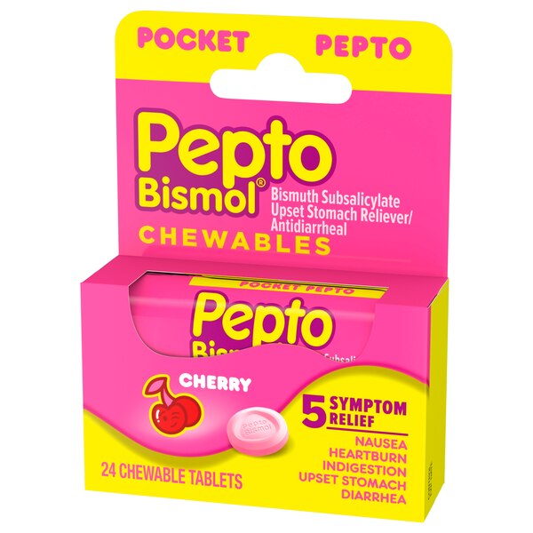 Pepto Bismol, 5 Symptom Relief Chewable Tablets