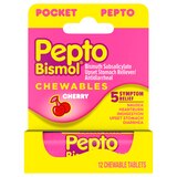 Pepto Bismol, 5 Symptom Relief Chewable Tablets, thumbnail image