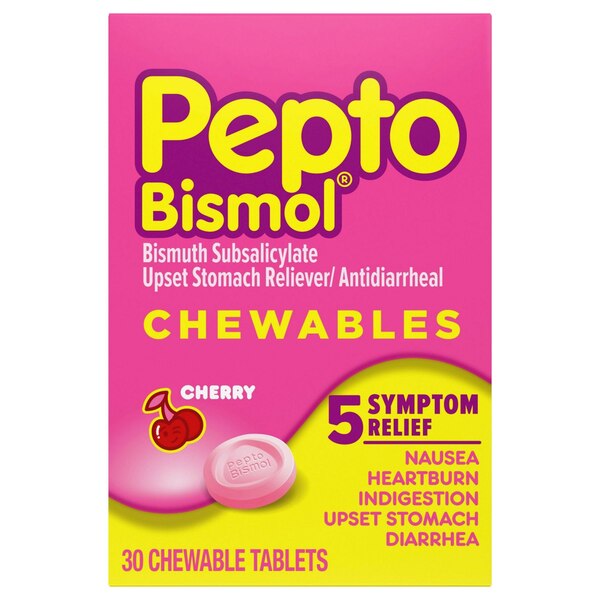 Pepto Bismol, 5 Symptom Relief Chewable Tablets