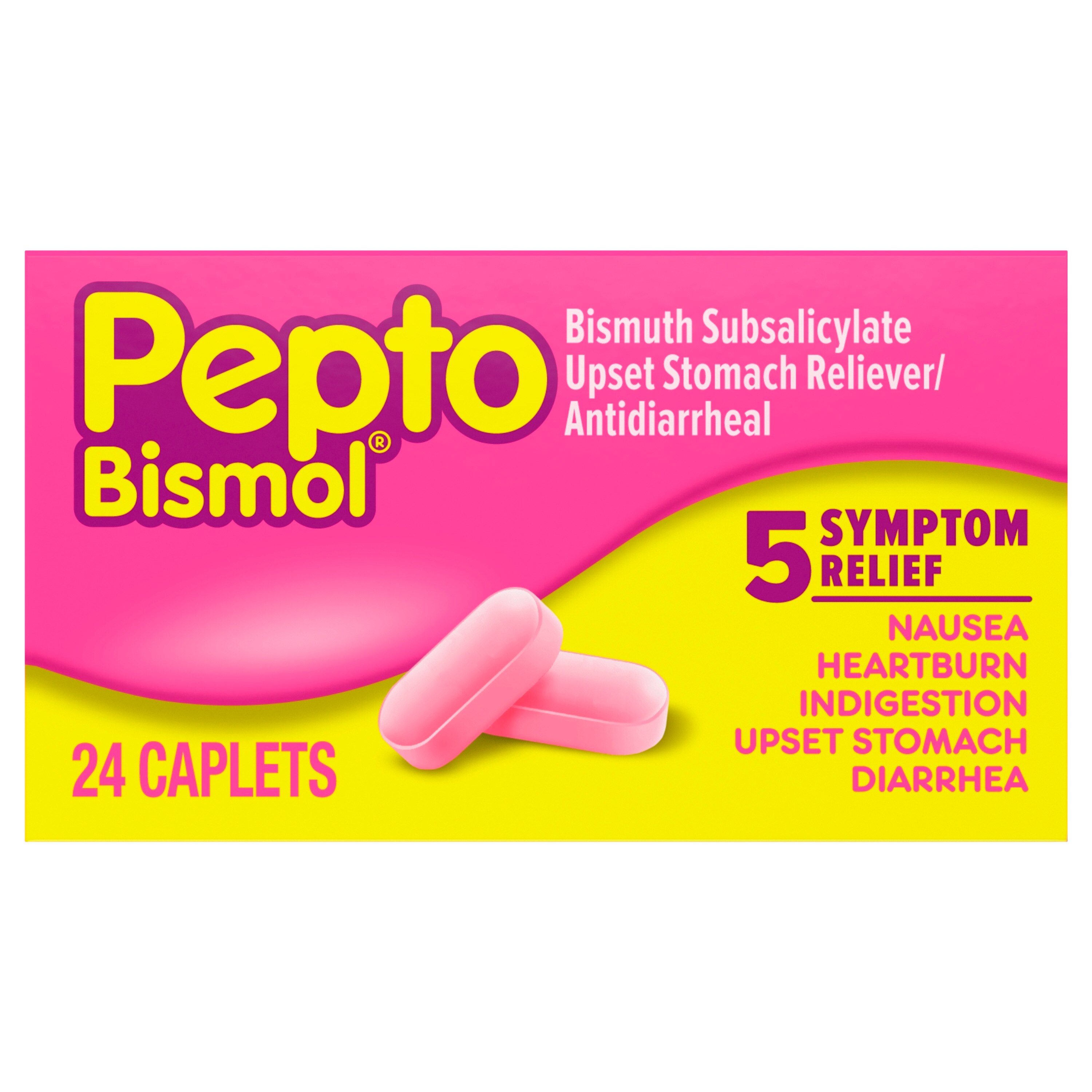 Pepto Bismol en cápsulas para el alivio de 5 síntomas