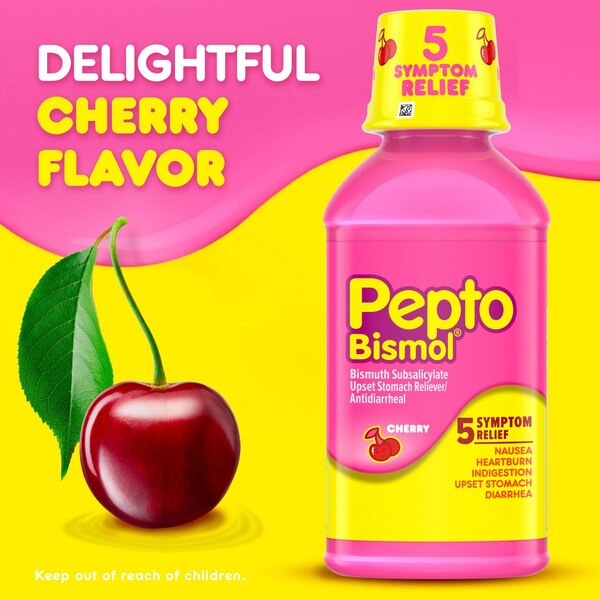 Pepto Bismol 5 Symptoms Digestive Relief Liquid