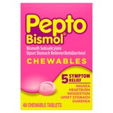 Pepto Bismol, 5 Symptom Relief Chewable Tablets, thumbnail image