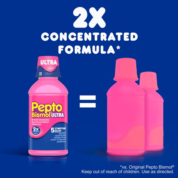 Pepto Bismol Liquid Ultra, Cherry Flavor, 12 OZ