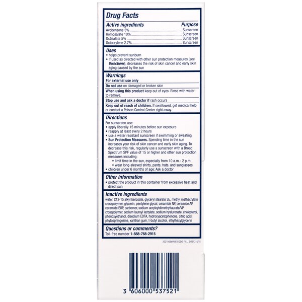 CeraVe Ultra-Light Face Moisturizer, SPF 30,  with Hyaluronic Acid, 1.7 OZ