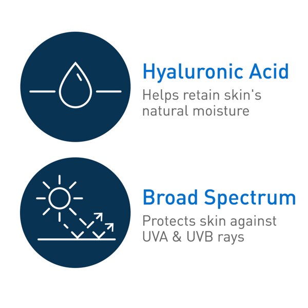 CeraVe Ultra-Light Face Moisturizer, SPF 30,  with Hyaluronic Acid, 1.7 OZ