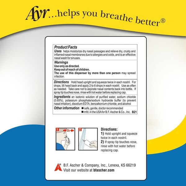 Ayr Saline Nasal Mist, 1.69 OZ