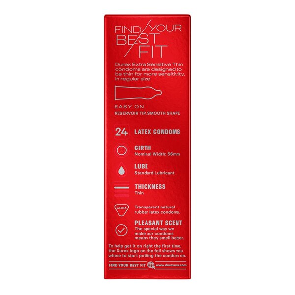 Durex Extra Sensitive Ultra Thin Lubricated Latex Condoms