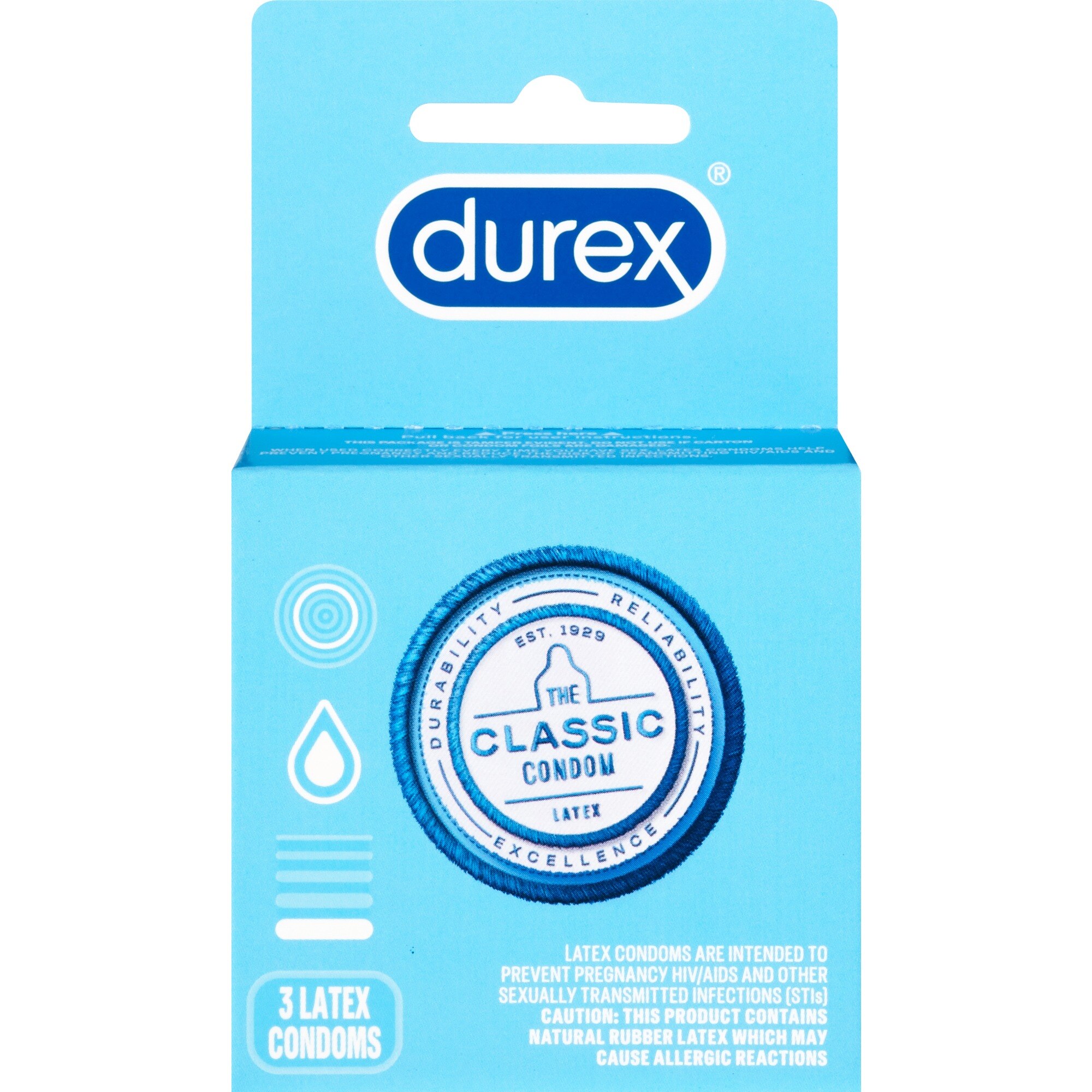 Durex The Classic Condom, 3CT
