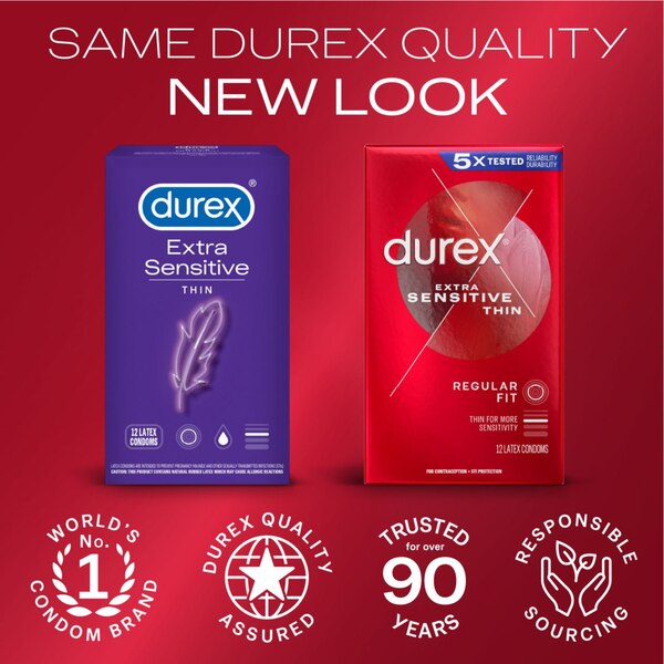 Durex Extra Sensitive Ultra Thin Lubricated Latex Condoms