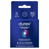 Durex Performax Intense Lubricated Ribbed Dotted Premium Condoms, thumbnail image