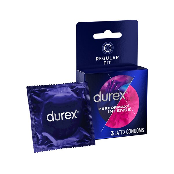 Durex Performax Intense Lubricated Ribbed Dotted Premium Condoms