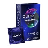 Durex Condom Prolong Natural Latex Condoms, 12 Count, thumbnail image 4 of 8