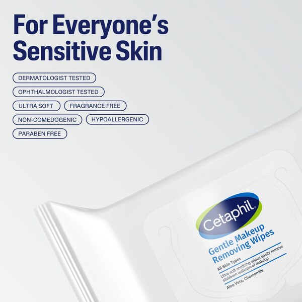 Cetaphil Gentle Makeup Removing Wipes, 25/Pack