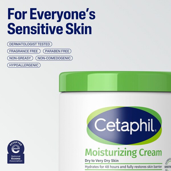 Cetaphil Hydrating Moisturizing Cream for Dry to Very Dry, Sensitive Skin, 16 OZ