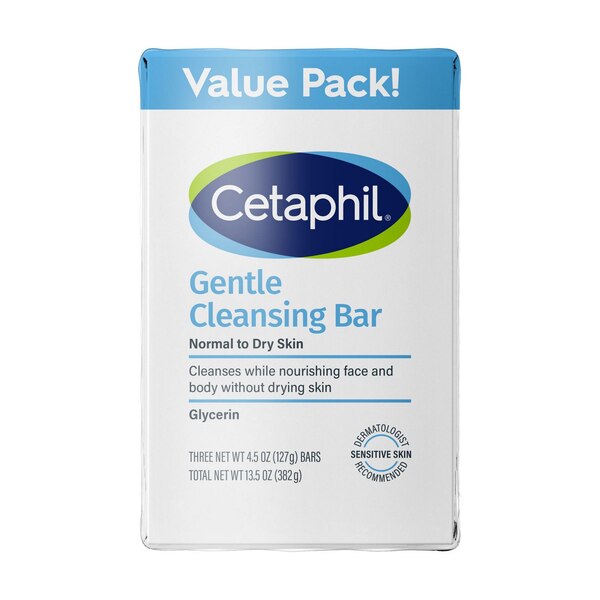 Cetaphil Gentle Cleansing Bar, 3 CT