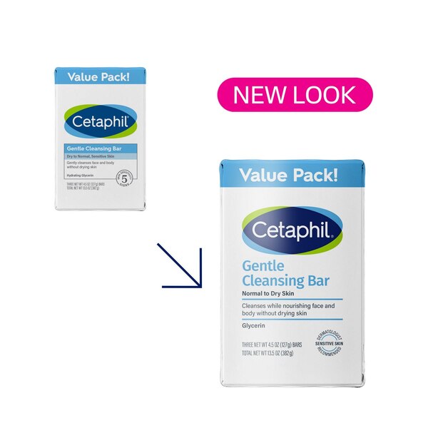 Cetaphil Gentle Cleansing Bar, 3 CT