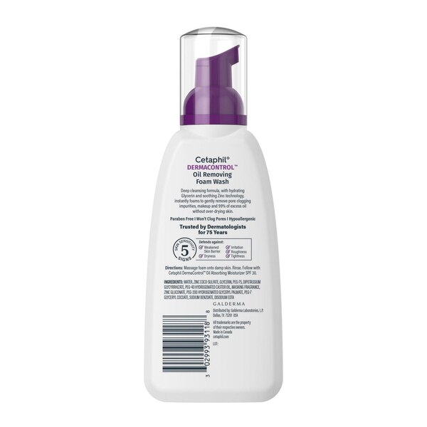 Cetaphil Pro DermaControl Oil Removing Foam Wash, 8 OZ