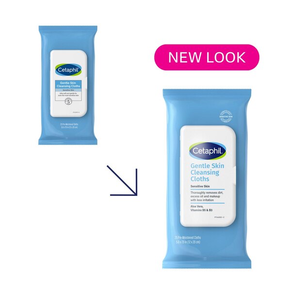 Cetaphil Gentle Cleansing Cloths, 25CT
