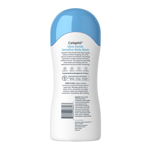 Cetaphil Ultra Gentle Body Wash, Fragrance Free