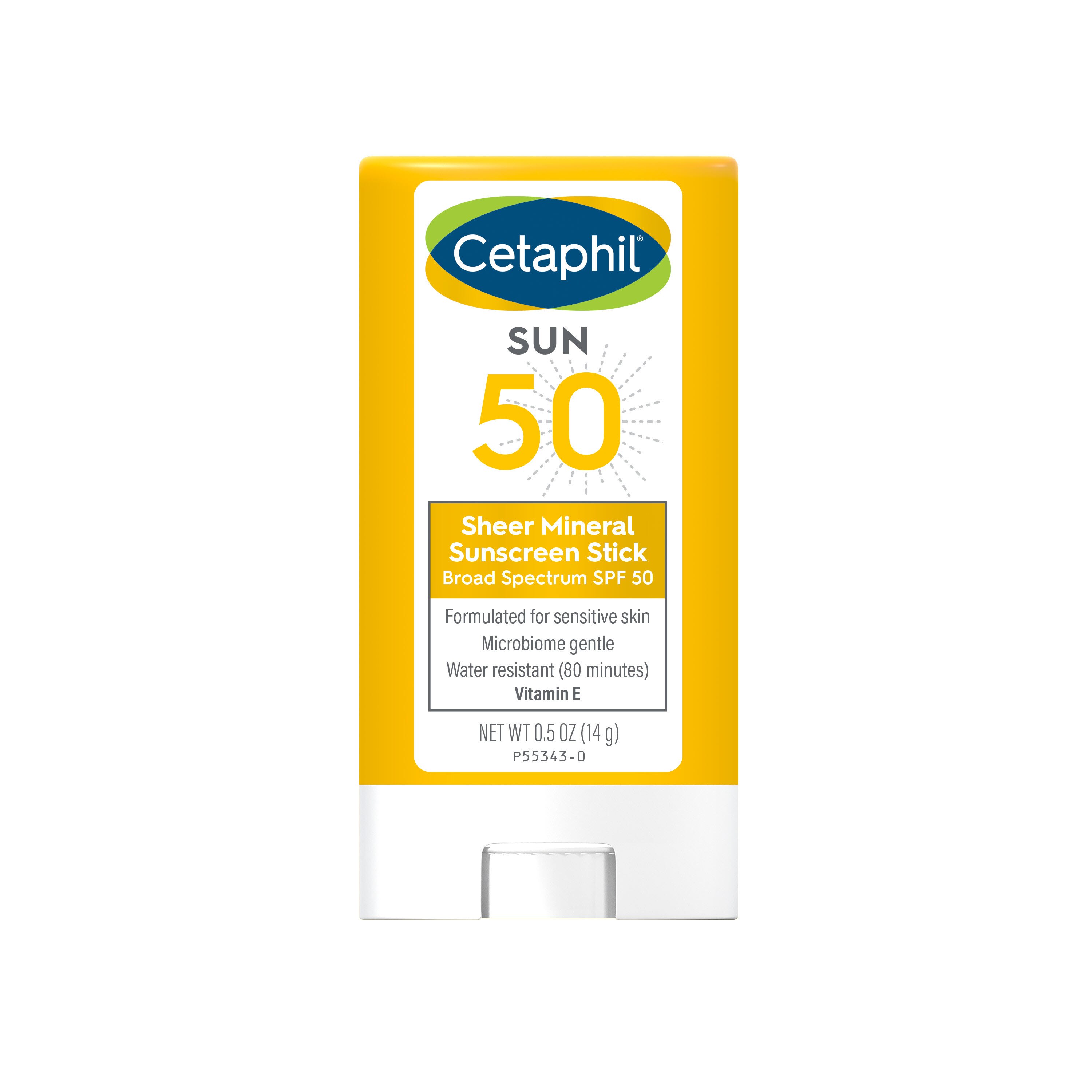 Cetaphil Sheer Mineral Sunscreen Stick SPF 50, 0.5 OZ