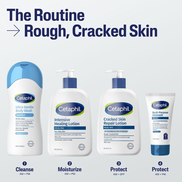 Cetaphil Cracked Skin Repair Lotion, 16 OZ