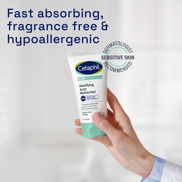 Cetaphil Gentle Clear Mattifying Acne Moisturizer, 3 OZ