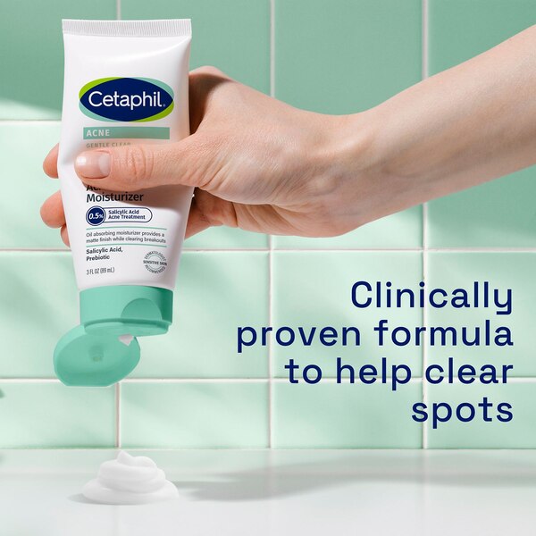 Cetaphil Gentle Clear Mattifying Acne Moisturizer, 3 OZ