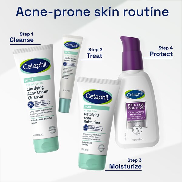 Cetaphil Gentle Clear Mattifying Acne Moisturizer, 3 OZ