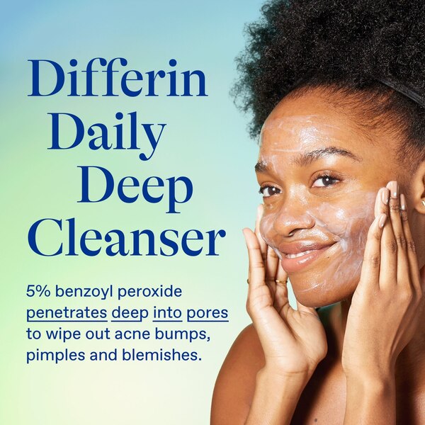 Differin Daily Deep Cleanser with Benzoyl Peroxide, 4 OZ