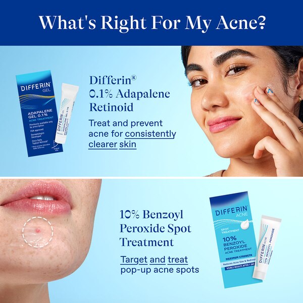 Differin Acne Spot Treatment, 10% Benzoyl Peroxide, 1 OZ