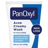 PanOxyl Creamy Wash 4% Benzoyl Peroxide Daily Control Deep Cleaning Wash for Acne, 6 OZ, thumbnail image 1 of 6