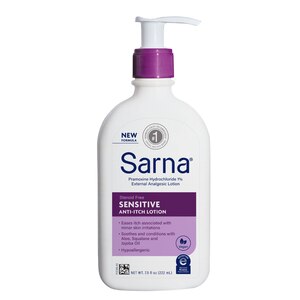 Sarna Sensitive Anti-Itch Lotion for Relief, 7.5 OZ